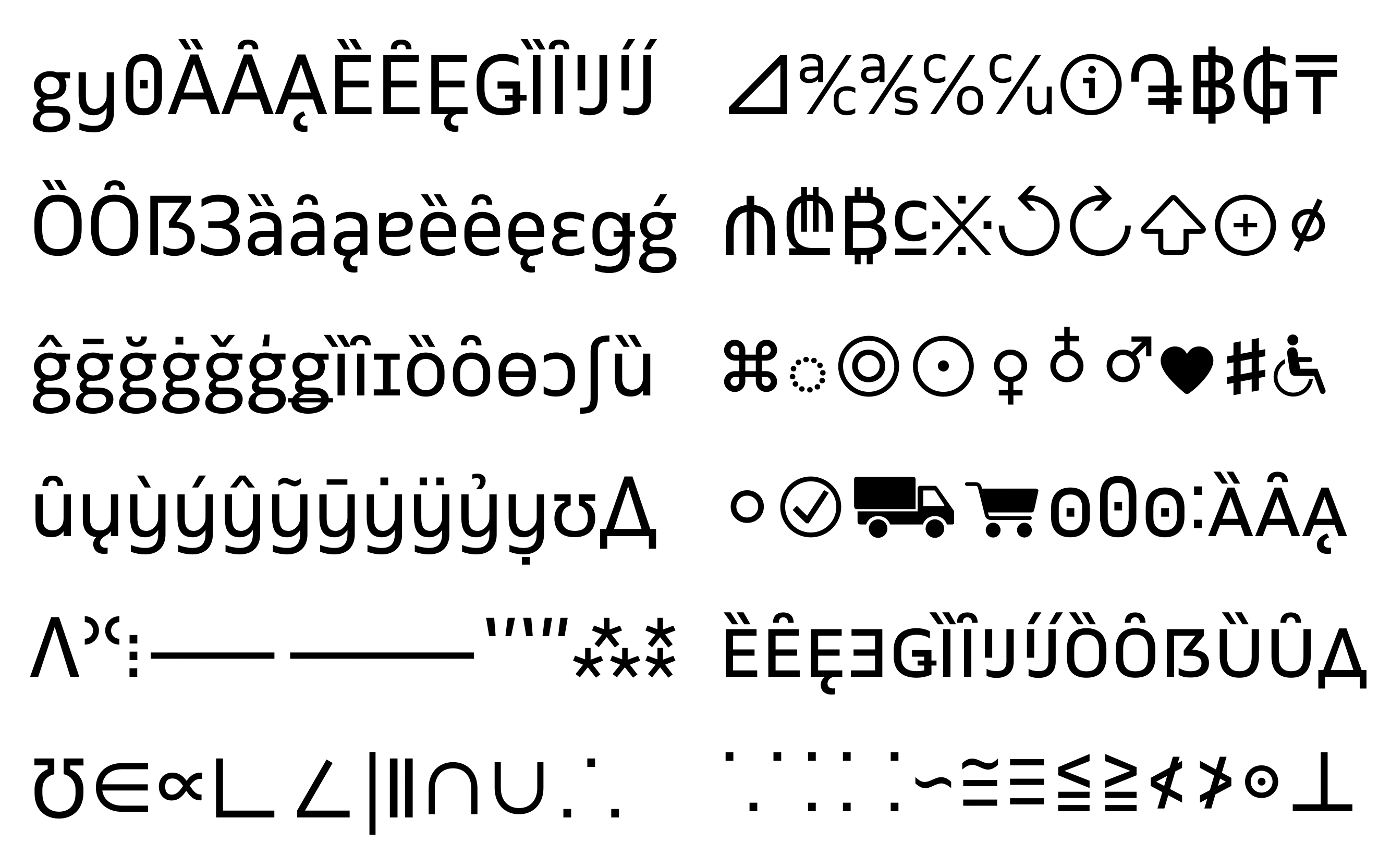 Font Glyphs LTTR INK For Glyphs Overview Font Glyphs LTTR INK For Glyphs Overview