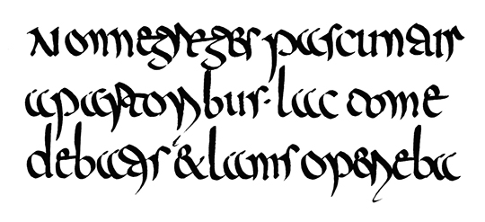 Merovingian Book Script from the 7th century.
