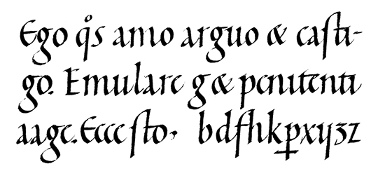 Carolingian minuscule from the 11th and 12th centuries.