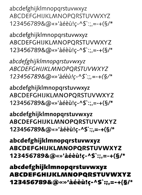 Syntax styles (produced by Linotype).