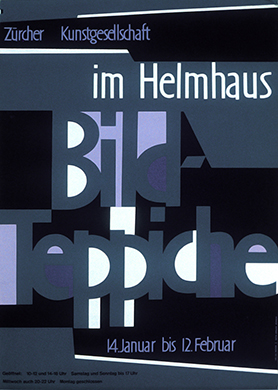 H. E. Meier, poster for tapestry exhibition at the Helmaus Museum in Zurich.
