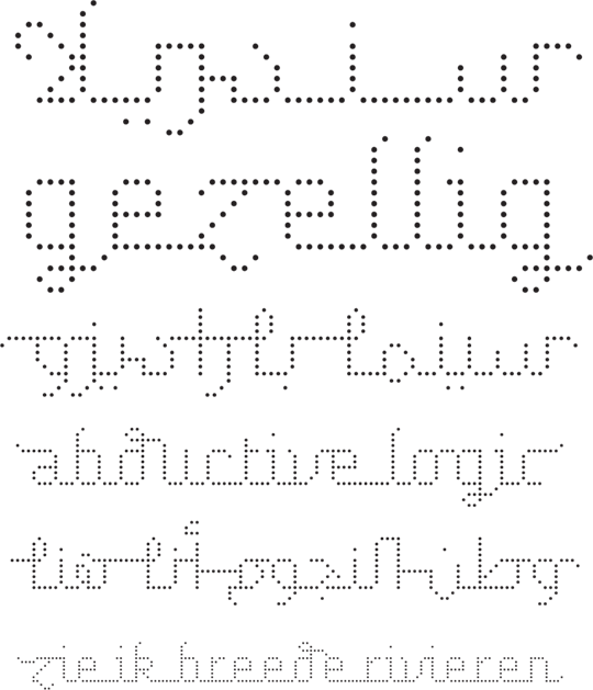 Nuqat, a dot matrix typeface